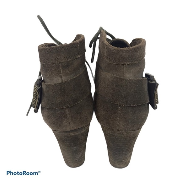 Luxury Rebel Fleur Brow Suede Lace Heeled Booties - Picture 7 of 7